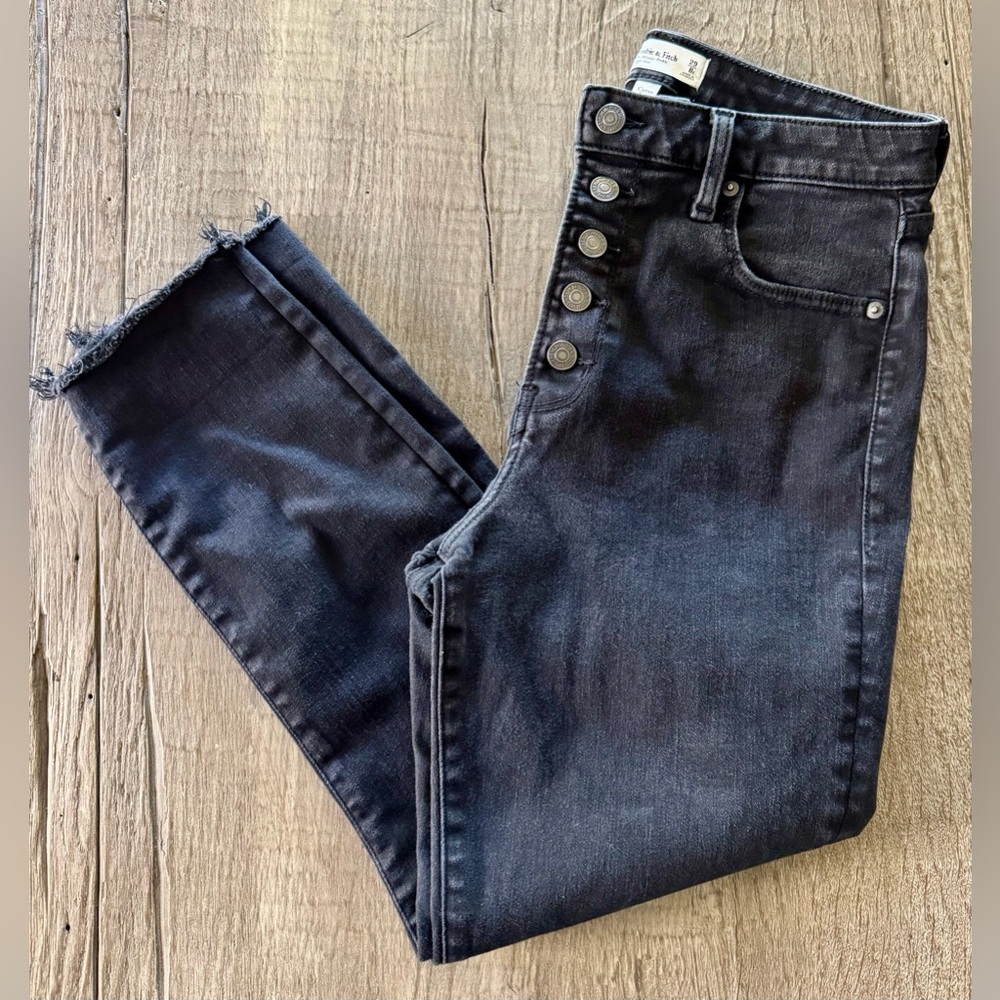 Abercrombie & Fitch The Super Skinny Ankle High Rise Curve Love Jean
